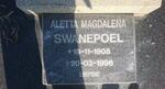 SWANEPOEL Aletta Magdalena 1908-1996