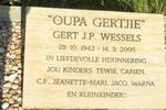 WESSELS Gert J.P. 1943-2005