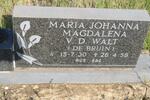 WALT Maria Johanna Magdalena, v.d. nee DE BRUIN 1930-1958