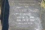 FOURIE Hendrik Daniel 1892-1962