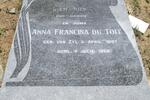 TOIT Anna Francina, du nee VAN ZYL 1897-1966