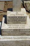 BROOKES Evelyn Dyble 1860-1889 :: BROOKES Evelyn Sophia MacDonald 1884-1884