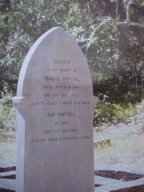 WHITTAL Francis -1873 & Ann -1881