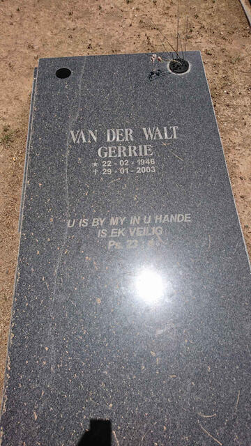 WALT Gerrie, van der 1946-2003