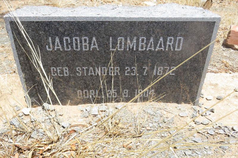 LOMBAARD Jacoba nee STANDER 1872-1904