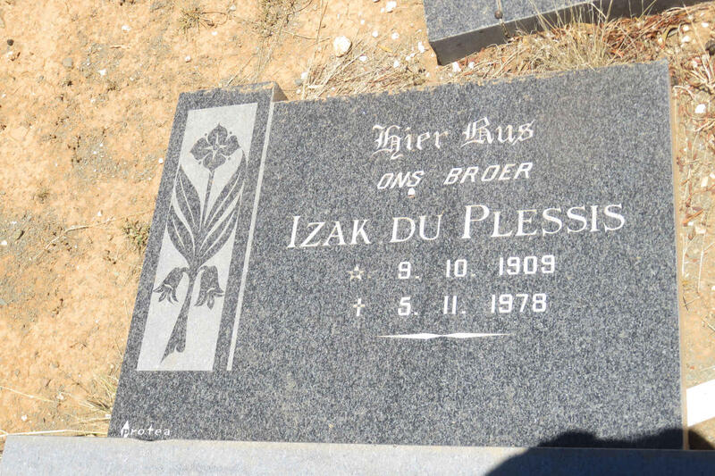 PLESSIS Izak, du 1909-1978