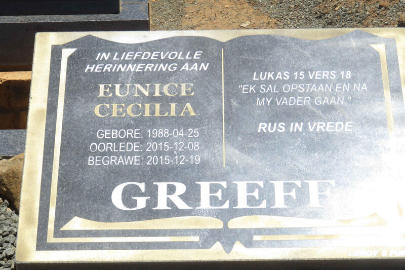GREEFF Eunice Cecilia 1988-2015