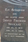 ? Dawid Frederik Nicolaas 1879-1964