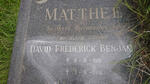 MATTHEE David Frederick Benjamin 1918-1991