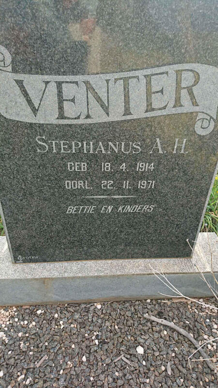 VENTER Stephanus A.H. 1914-1971