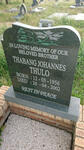 THULO Thabang Johannes 1956-2002