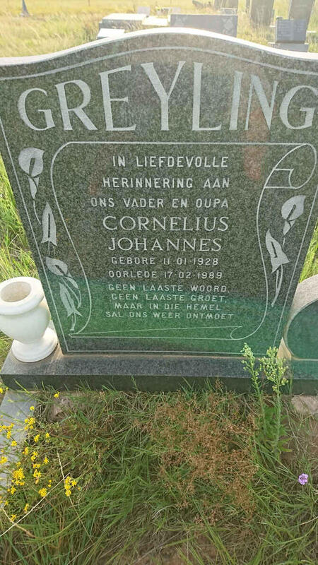GREYLING Cornelius Johannes 1928-1989