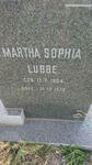 LUBBE Martha Sophia 1904-1978