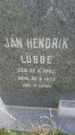 LUBBE Jan Hendrik 1903-1973