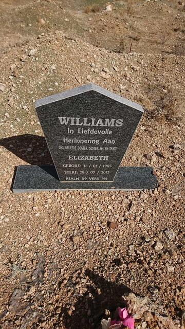 WILLIAMS Elizabeth 1965-2012