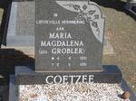 COETZEE Maria Magdalena nee GROBLER 1901-1991