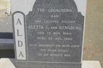 RENSBURG Aletta G. 1940-1960