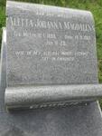 CRONJE Aletta Johanna Magdalena 1886-1969 