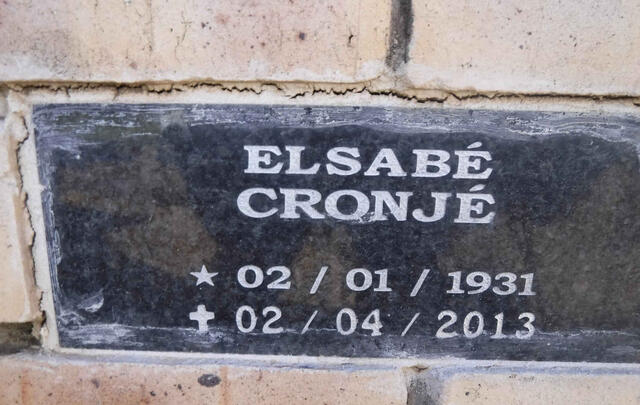 CRONJE Elsabe 1931-2013