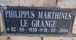 GRANGE Philippus Marthinus, le 1939-2004
