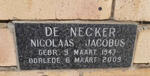 NECKER Nicolaas Jacobus, de 1943-2009