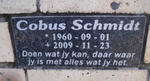SCHMIDT Cobus 1960-2009