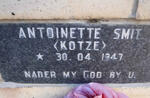 SMIT Antoinette nee KOTZE 1947-