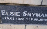 SNYMAN Elsie 1928-2010