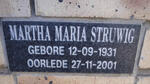 STRUWIG Martha Maria 1931-2001
