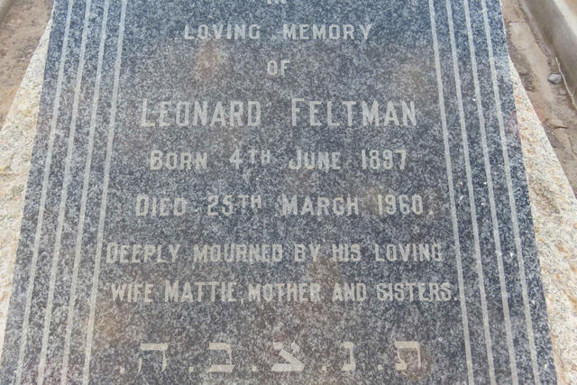 FELTMAN Leonard 1897-1960