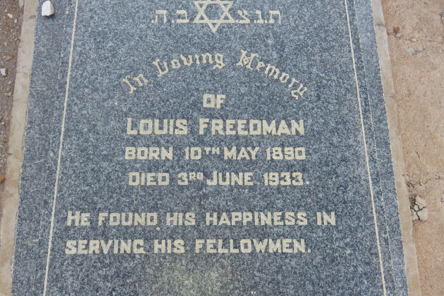 FREEDMAN Louis 1890-1933