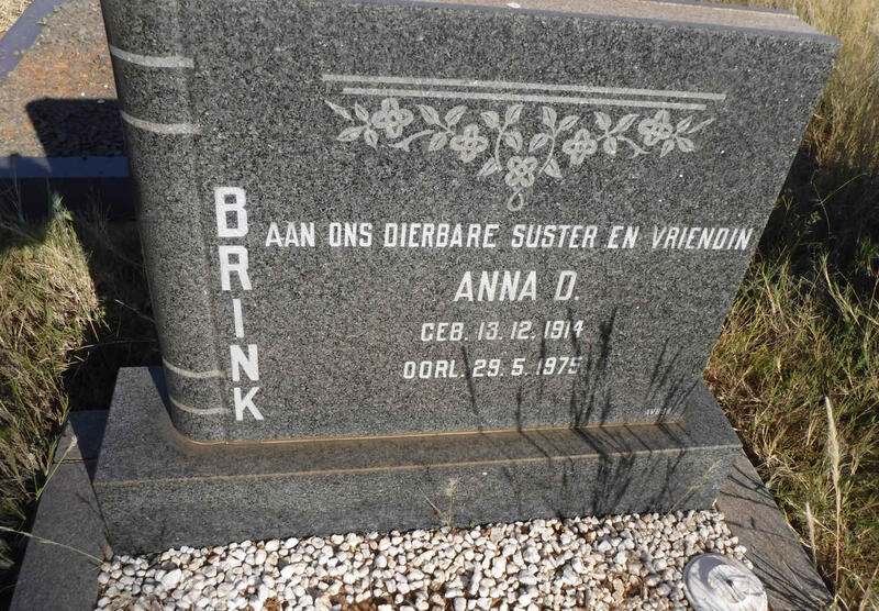 BRINK Anna D. 1914-1975