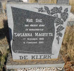 KLERK Susanna Magrieta, de 1900-1993