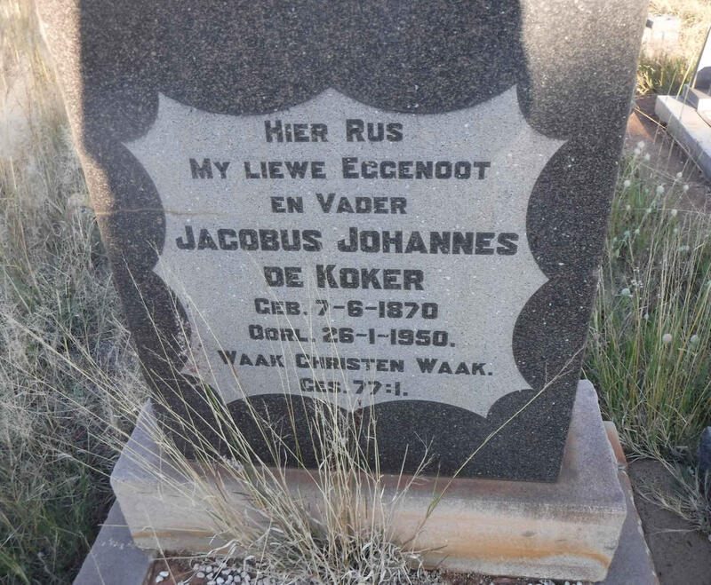 KOKER Jacobus Johannes, de 1870-1950