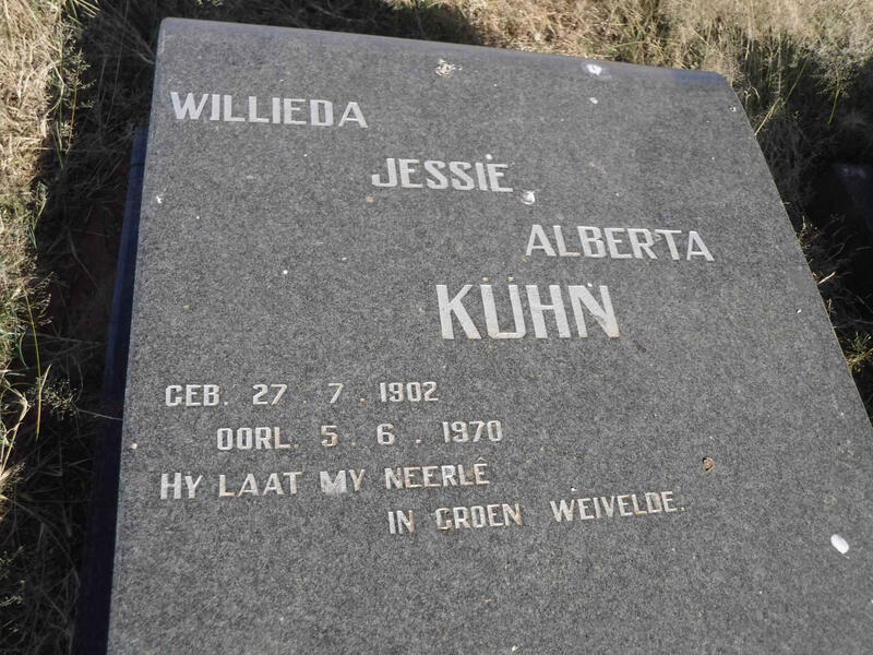 KUHN Willieda Jessie Alberta 1902-1970