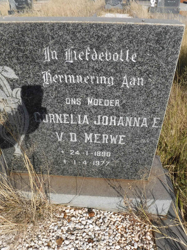 MERWE Cornelia Johanna E., v.d. 1890-1977