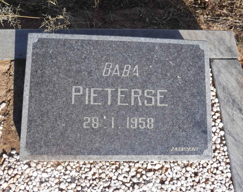 PIETERSE Baba -1958