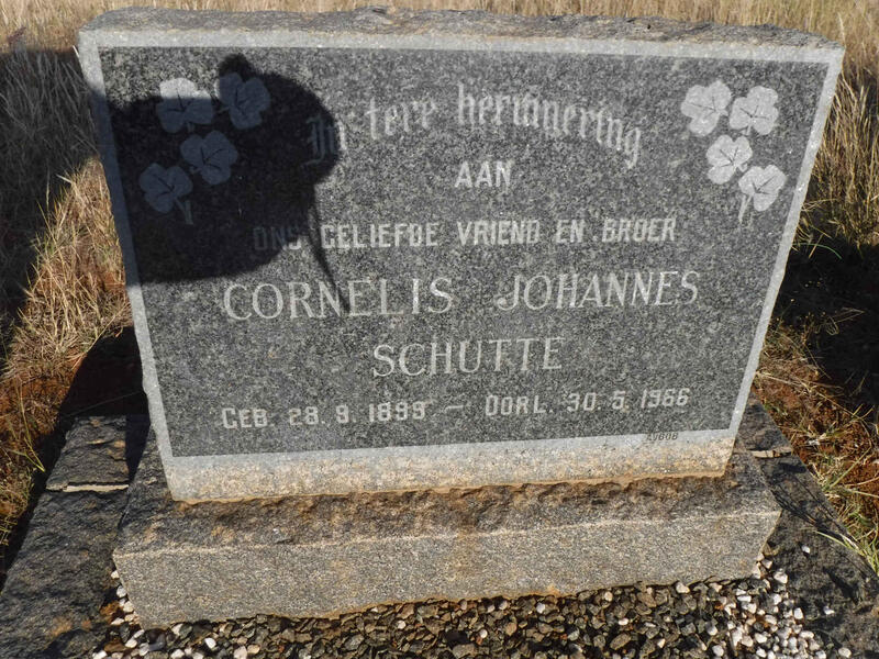 SCHUTTE Cornelis Johannes 1899-1966