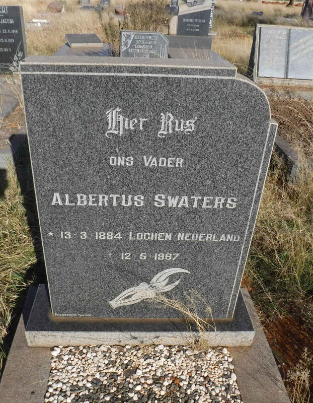 SWATERS Albertus 1884-1967