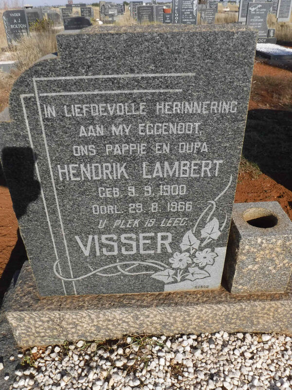 VISSER Hendrik Lambert 1900-1966