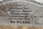 KLERK Andries Daniel, de 1891-1961 & Anna Sophia KRUGER 1906-1971