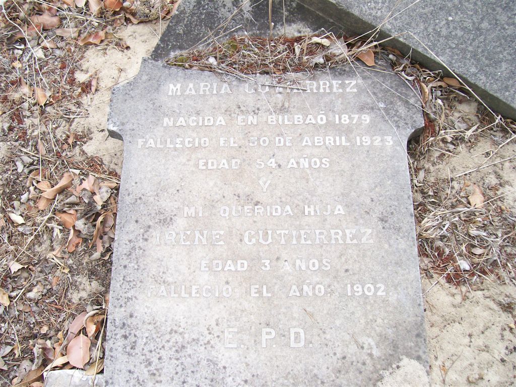 GUTIERREZ Maria 1879-1923 :: GUTIERREZ Irene -1902