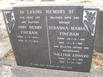 FINCHAM William Edward 1900-1987 & Susanna Maria 1901-1981 :: FINCHAM John Henry 1935-1972