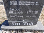 TOIT Jacoba Elizabeth, du nee VAN VUUREN 1908-1992