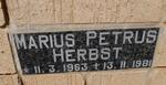 HERBST Marius Petrus 1963-1981