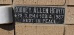 HEWITT Rodney Allen 1944-1987