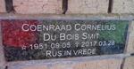 SMIT Coenraad Cornelius du Bois 1951-2017