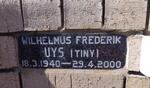UYS Wilhelmus Frederik 1940-2000