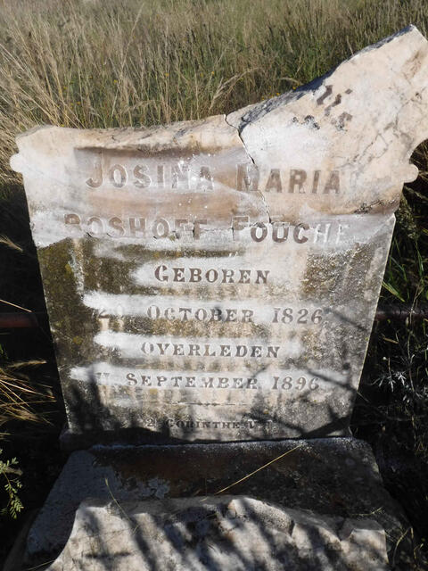 BOSHOFF Josina Maria nee FOUCHE 1826-1896