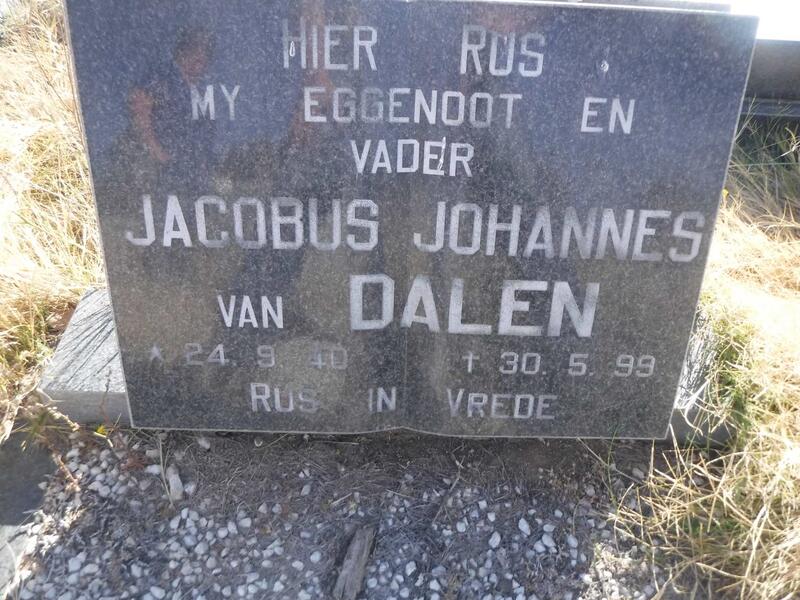 DALEN Jacobus Johannes, van 1940-1999